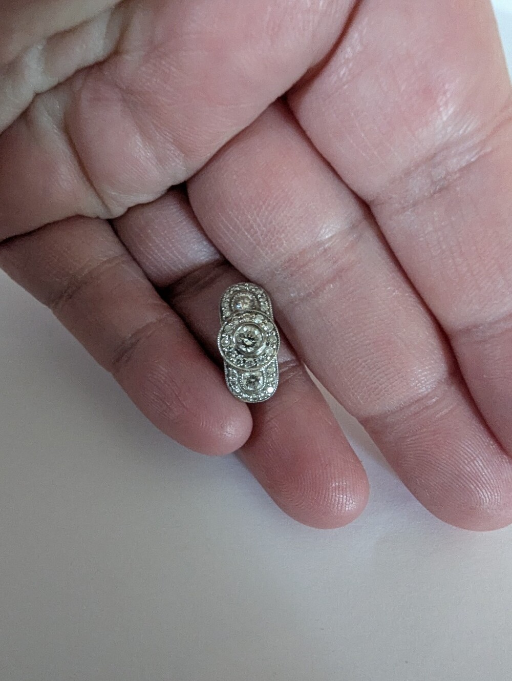 14k White Gold Diamond Pendant